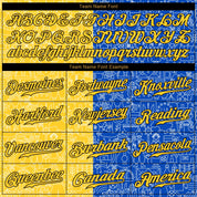 Custom 3D Pattern Design Ukrainian Flag Authentic Baseball Jersey