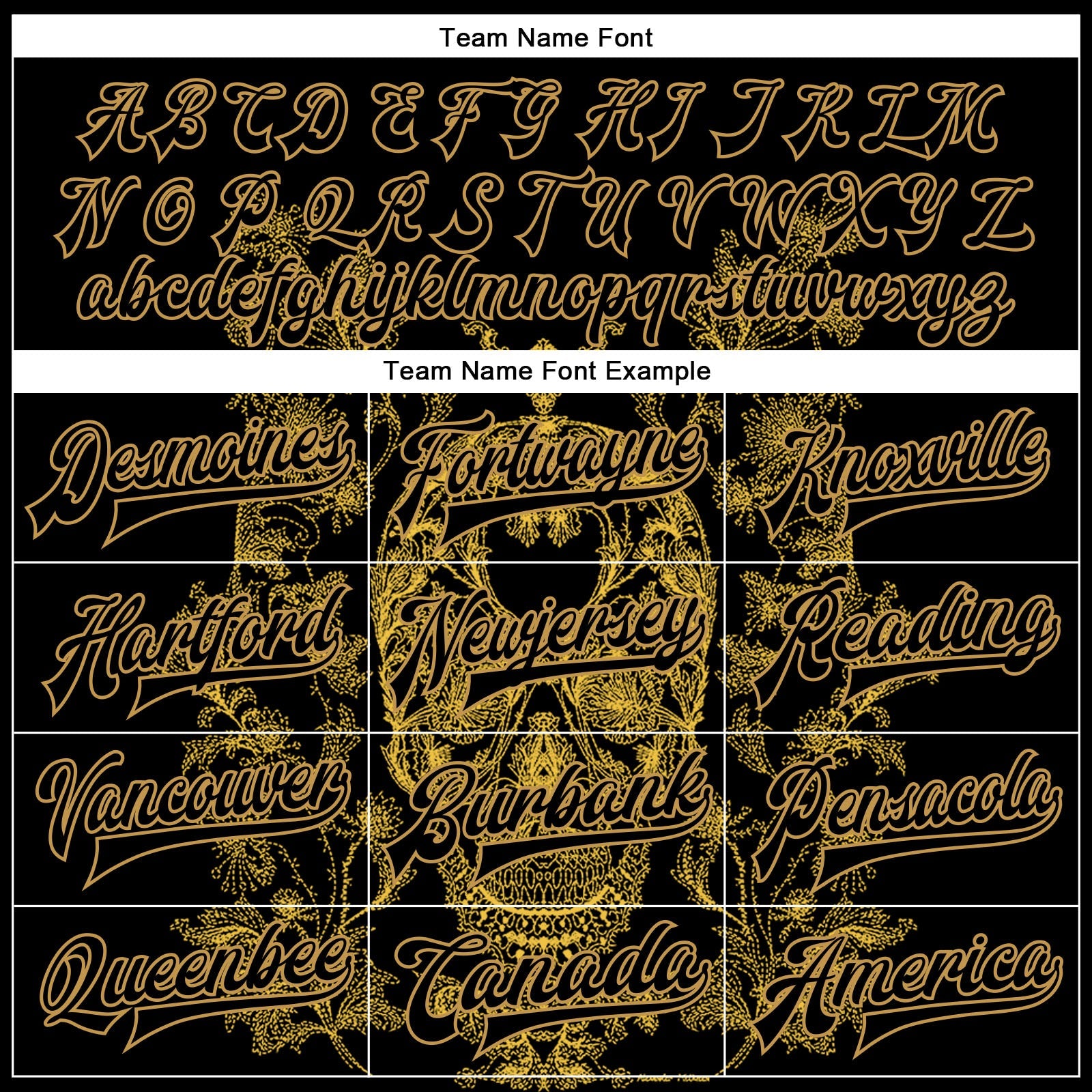 Custom Black Old Gold Skull Fashion 3D Bomber Full-Snap Varsity Letterman Jacket