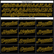 Custom Black Gold Pinstripe Black-Gold Authentic Baseball Jersey
